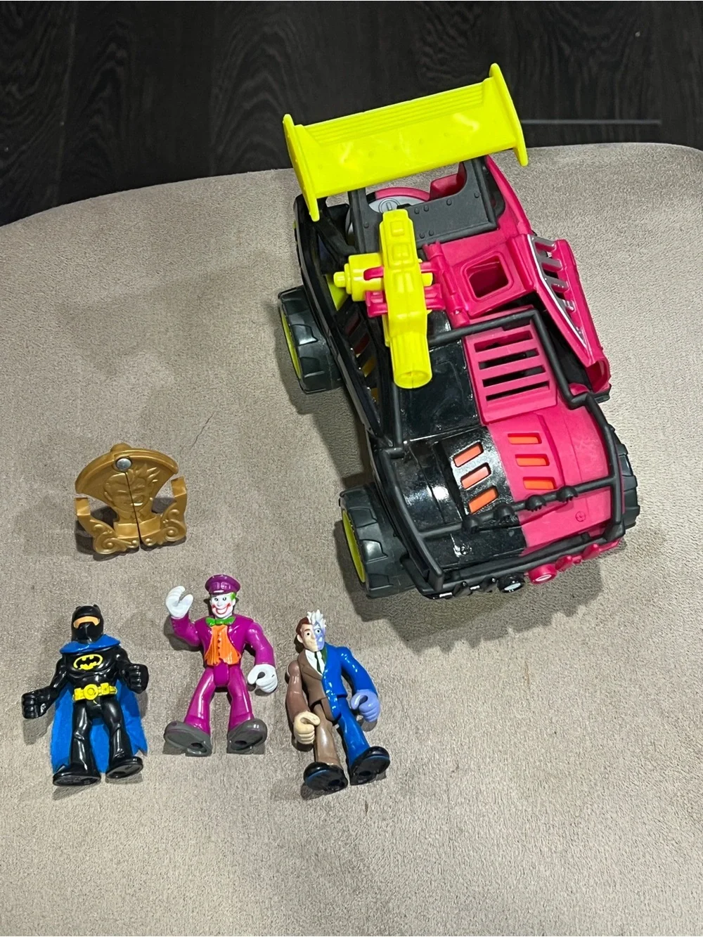 Imaginext DC Two Face SUV Truck Car Vehicle w/ Batman & Joker figure